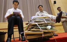 Leung Chun-ying on a visit to Wong Tai Sin in 2012. Photo: Felix Wong