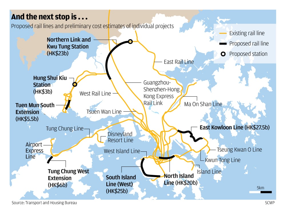 Plans For Hk110b Expansion Of Hong Kong Rail Network Unveiled South