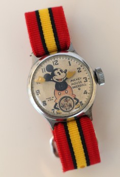 MICKEY MOUSE 1930s vintage - “I have two 1930s Mickey Mouse original watches. I still remember when I was eight or 10, and I first started watching Disney. Then I started to collect Mickey stuff, from toys to one of the original sketches – it’s all art.”