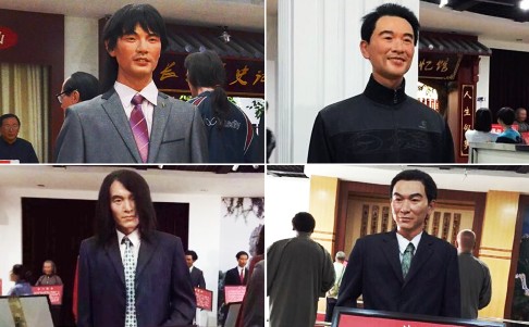 (Click to enlarge the picture) Clockwise from top left: The wax figures of Jay Chou, Jet Li, Steven Chow, Andy Lau. Photo: SCMP Pictures